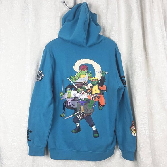 Teenage Mutant Ninja Turtles x Naruto Group Shot Hoodie BoxLunch women XL TMNJ - Picture 9 of 15